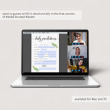 Baby Predictions Card for Greenery Baby Shower Printable And Virtual