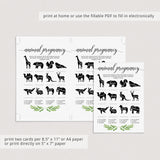 Virtual baby shower animal gestation game by LittleSizzle