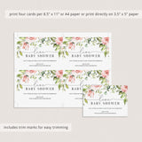 Editable online baby shower card template by LittleSizzle