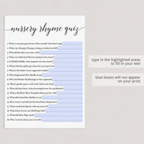 Simple baby shower game template for zoom by LittleSizzle