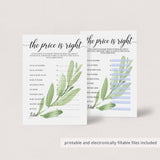 Virtual Baby Shower Game Bundle Greenery