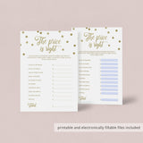 Price is Right Baby Shower Game Printable & Fillable PDF Template