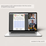 Floral Bridal Scattergories Game Printable & Fillable PDF