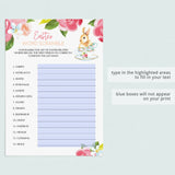 Easter Word Scramble Game Printable & Virtual