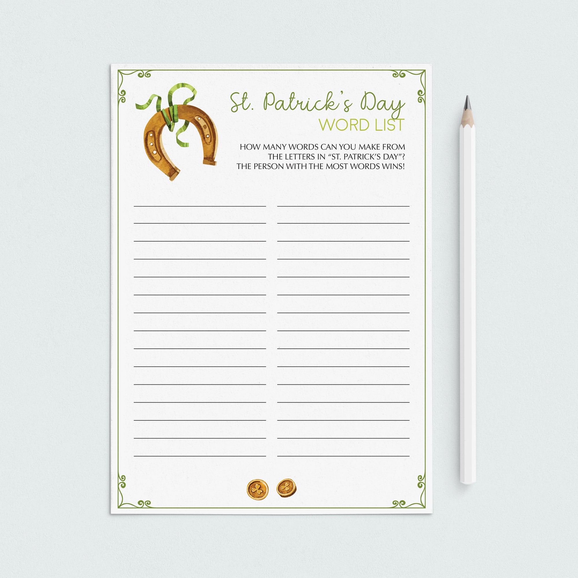 Easy St Patricks Day Game to Print or Play Over Zoom by LittleSizzle