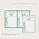 St. Patrick's Day Game Emoji Pictionary Printable & Virtual