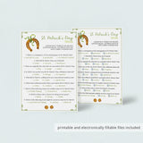 St Patricks Day Office Game Trivia Virtual and Printable
