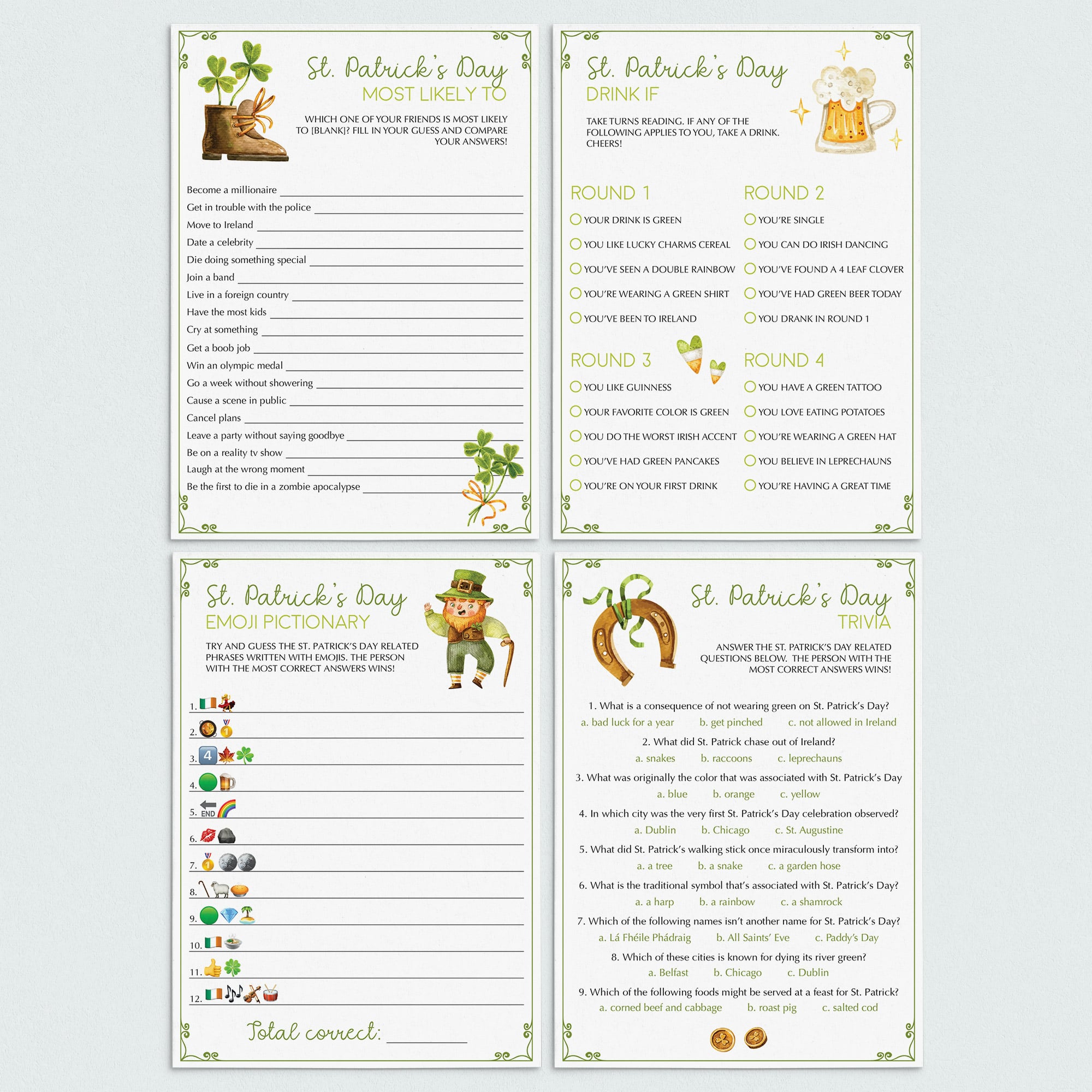 (Zoom) St. Patrick's Day Games for Groups by LittleSizzle