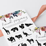 Boho Baby Shower Game Animal Pregnancy Printable