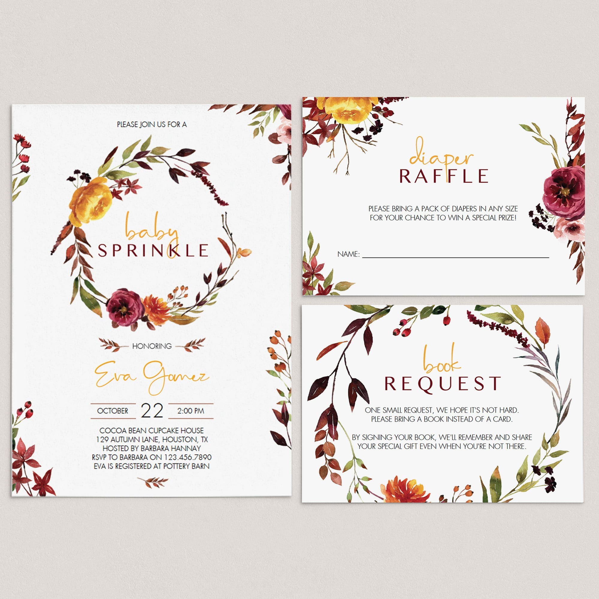 Boho baby sprinkle invitation templates by LittleSizzle