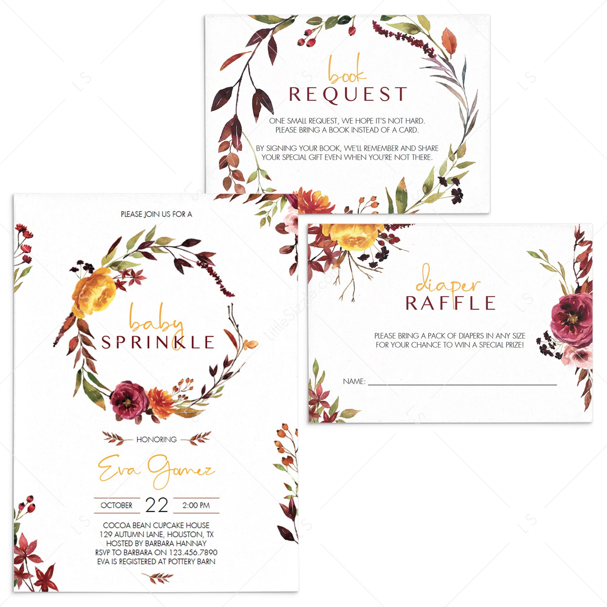 Boho baby sprinkle invitation templates by LittleSizzle