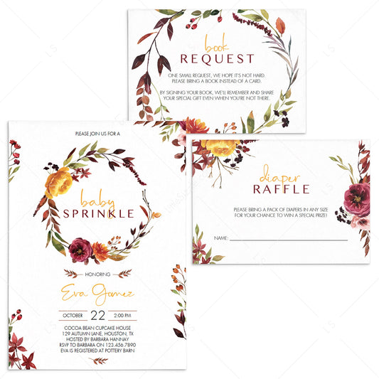 Boho baby sprinkle invitation templates by LittleSizzle