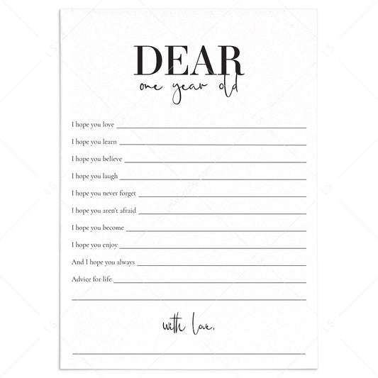 1st Birthday Party Wishes Cards Printable by LittleSizzle