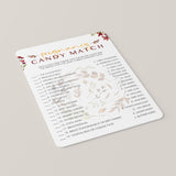 Autumn Leaves Baby Shower Game Printable Pregnancy Candy Match