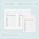 Printable Word Scramble for Girl Baby Shower