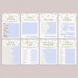 Virtual Baby Shower Games Bundle Gold Confetti