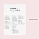 Birthday Family Feud Questions and Answers Printable