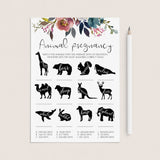 Boho Baby Shower Game Animal Pregnancy Printable by LittleSizzle