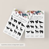 Boho Baby Shower Game Animal Pregnancy Printable