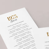 Gold 1973 Trivia Questions with Answers Printable