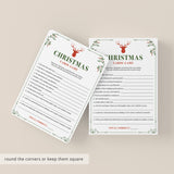 Guess The Christmas Carol Game with Answers Printable