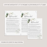 Daddy Knows Best Baby Shower Game Template