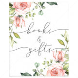 Book baby shower gift table sign floral theme by LittleSizzle