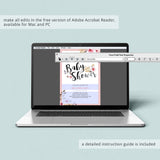 Editable invitation for girl baby sprinkle by LittleSizzle