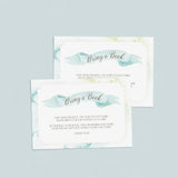 Editable baby shower book request card template by LittleSizzle