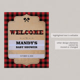 Forest Party Welcome Sign Template