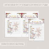 Burgundy Leaves Baby Shower Emoji Game Printable