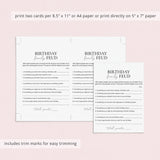 Birthday Family Feud Questions and Answers Printable