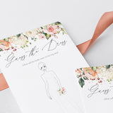 watercolor flowers wedding dress drawing contest