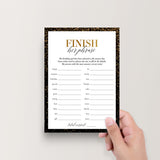 Black and Gold Birthday Party Games for Her Printable