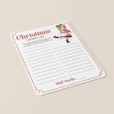 Kids Christmas Game Printable Word List