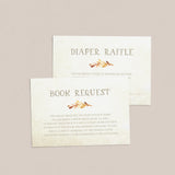 Fall leaf baby shower invitation inserts instant download by LittleSizzle