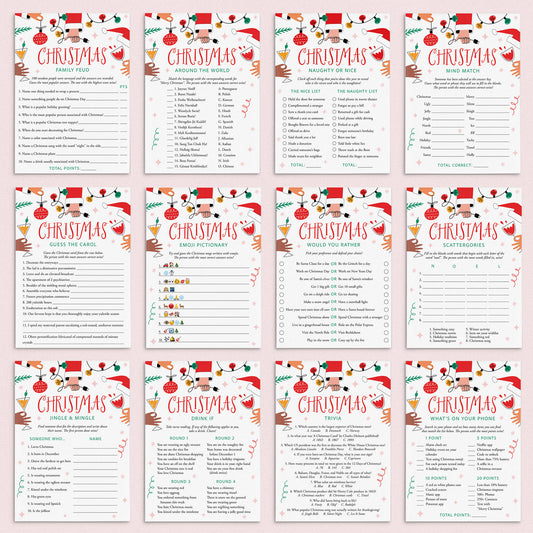 Let's Get Lit Christmas Party Games Bundle by LittleSizzle