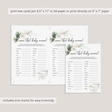 Modern Chic Baby Shower Game Printable Name That Baby Animal