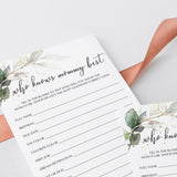 Mommy Trivia Baby Shower Game Printable