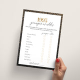 Black and Gold 32nd Birthday Party Games For Women Born in 1993