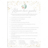 Autumn BridalShower Games Romantic Movie Trivia by LittleSizzle
