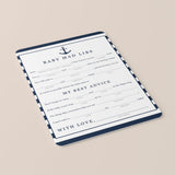 Mad Libs for Boy Baby Shower Advice and Well Wishes