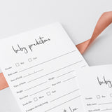 Minimalist Baby Predictions Card Printable