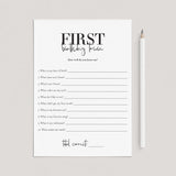 How Well Do You Know The One Year Old Game Printable by LittleSizzle