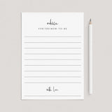 Minimalist Advice Cards for Baby Shower Printable by LittleSizzle