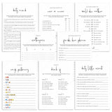 8 Modern Bachelorette Games Printable by LittleSizzle