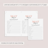 Whos Most Likely To Game Printable Rose Gold