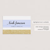 Faux gold name cards template by LittleSizzle