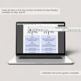 DIY simple menu card templates by LittleSizzle