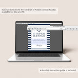 Nautical Baby Shower Diaper Raffle Sign Printable
